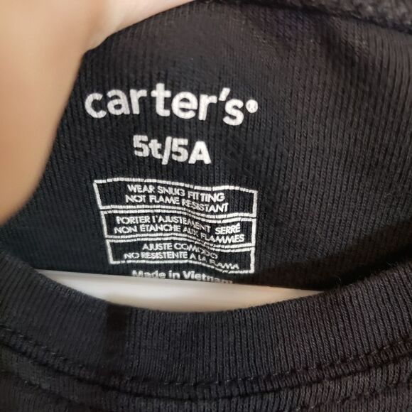 CARTER'S SKELETON GRAPHIC LONG SLEEVE PAJAMA SHIRT SIZE 5T - Picture 2 of 3